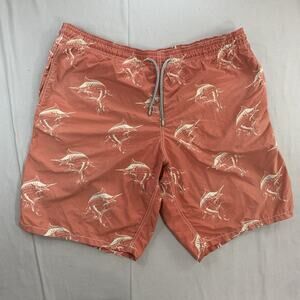 Vilebrequin Shorts Men's XXXL Pink Coral Beach Swim Trunks Lined Drawstring